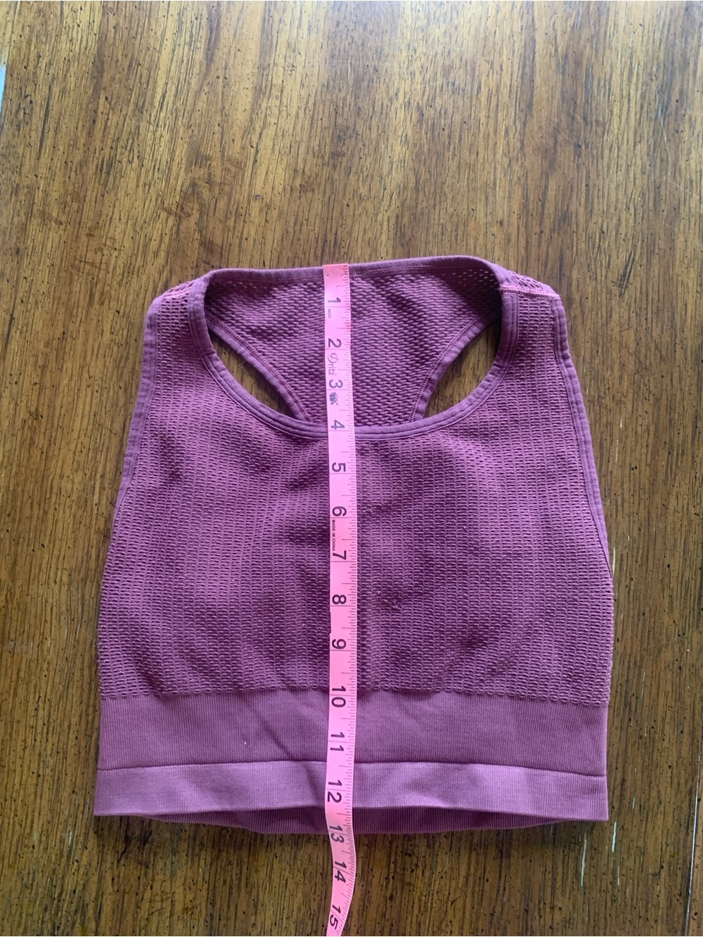 ALO Power Yoga Mesh Sports Bra Maroon Small - Picture 3 of 4